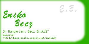 eniko becz business card